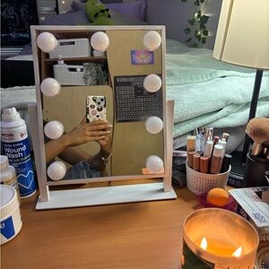 White Vanity Mirror with Lights